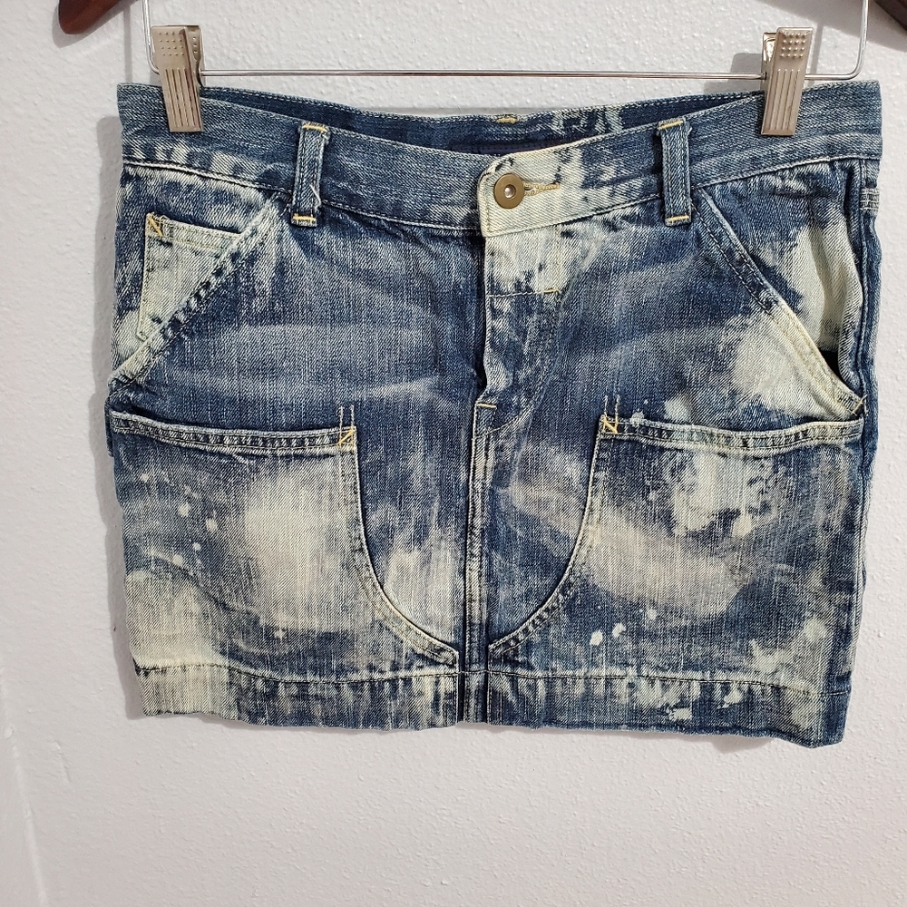 Ralph Lauren Blue and White Mini Skirt
